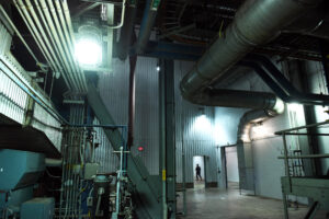 A worker is seen inside Dry Fork Station, a coal-fired power plant in Gillette, Wyo. Credit: Matt McClain/The Washington Post via Getty Images