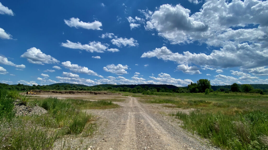 The site of the formerly proposed Encina chemical recycling plant for plastic waste in Point Township, Penn. Credit: James Bruggers/Inside Climate News