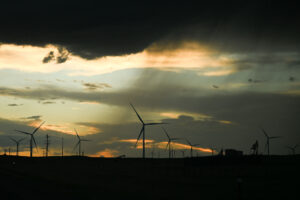 Wind turbines generate electricity outside of Cheyenne, Wyo. Credit: Patrick T. Fallon/AFP via Getty Images