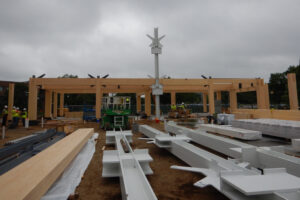 The STEM Teaching and Learning Facility at Michigan State University is the first mass timber building in Michigan. Credit: Integrated Design Solutions