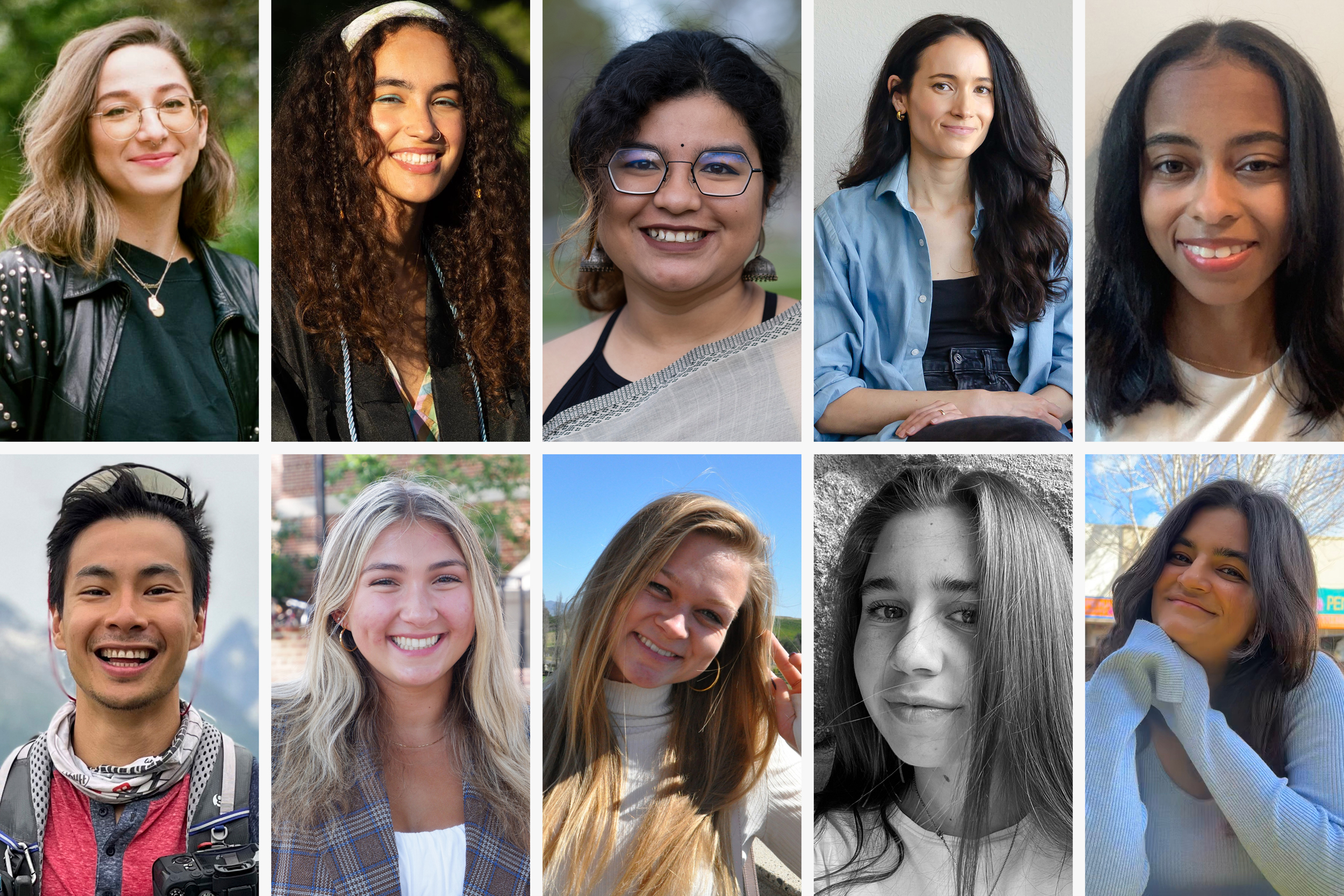 ICN’s summer 2024 fellows (clockwise from top left): Mathilde Augustin, Lauren Dalban, Najifa Farhat, Sarah Rebecca Hopkins, Jenaye Johnson, Ruchi Shahagadkar, Alexa Robles-Gil, Caroline Reinhart, Hannah Marszalek and Bing Lin.