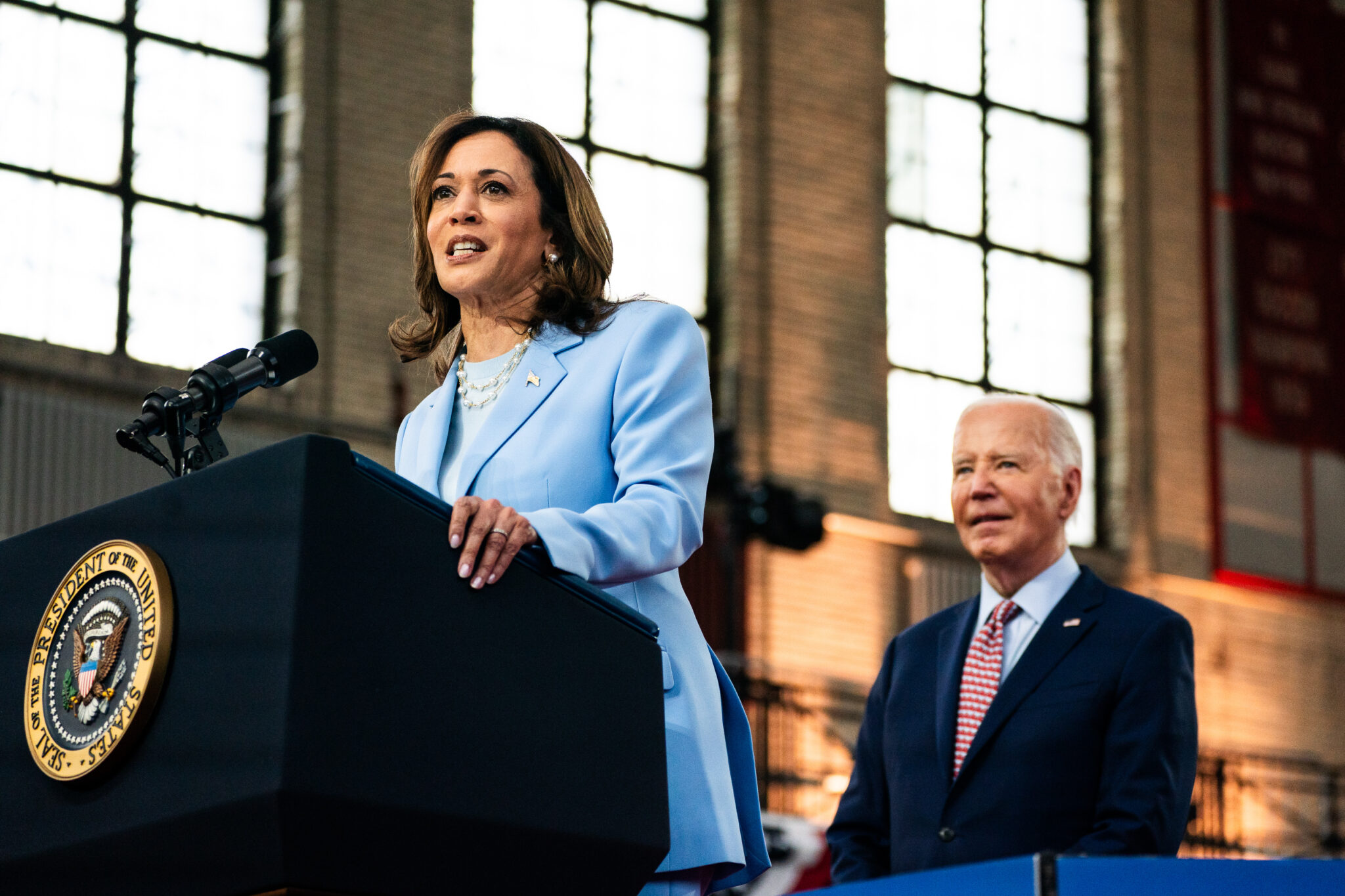 Vice President Kamala Harris is currently the frontrunner to replace President Joe Biden as the Democratic nominee. Credit: Demetrius Freeman/The Washington Post via Getty Images