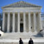 The Supreme Court is seen on Feb. 21 in Washington, as the court hears arguments challenging the Biden administration's effort to reduce air pollution using the Clean Air Act. Credit: Mandel Ngan/AFP via Getty Images