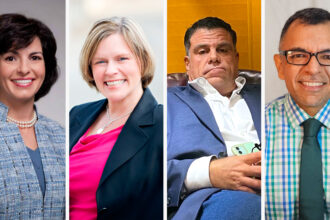The race for the open seat of the Railroad Commission of Texas includes (from left) Republican incumbent Christi Craddick, Democrat Katherine Culbert, Libertarian Hawk Dunlap and Eddie Espinoza of the Green Party.