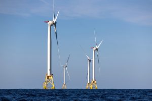 Wind turbines generate electricity at the Block Island Wind Farm in Rhode Island on July 7, 2022. Credit: John Moore/Getty Images