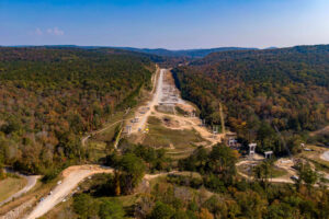 An aerial view of the first section of Birmingham's Northern Beltline. Credit: Lee Hedgepeth/Inside Climate News