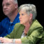 Kathy Love, director of the Alabama Surface Mining Commission, listens during a discussion highlighting the consequences of longwall coal mining at Oak Grove High School. Credit: Lee Hedgepeth/Inside Climate News