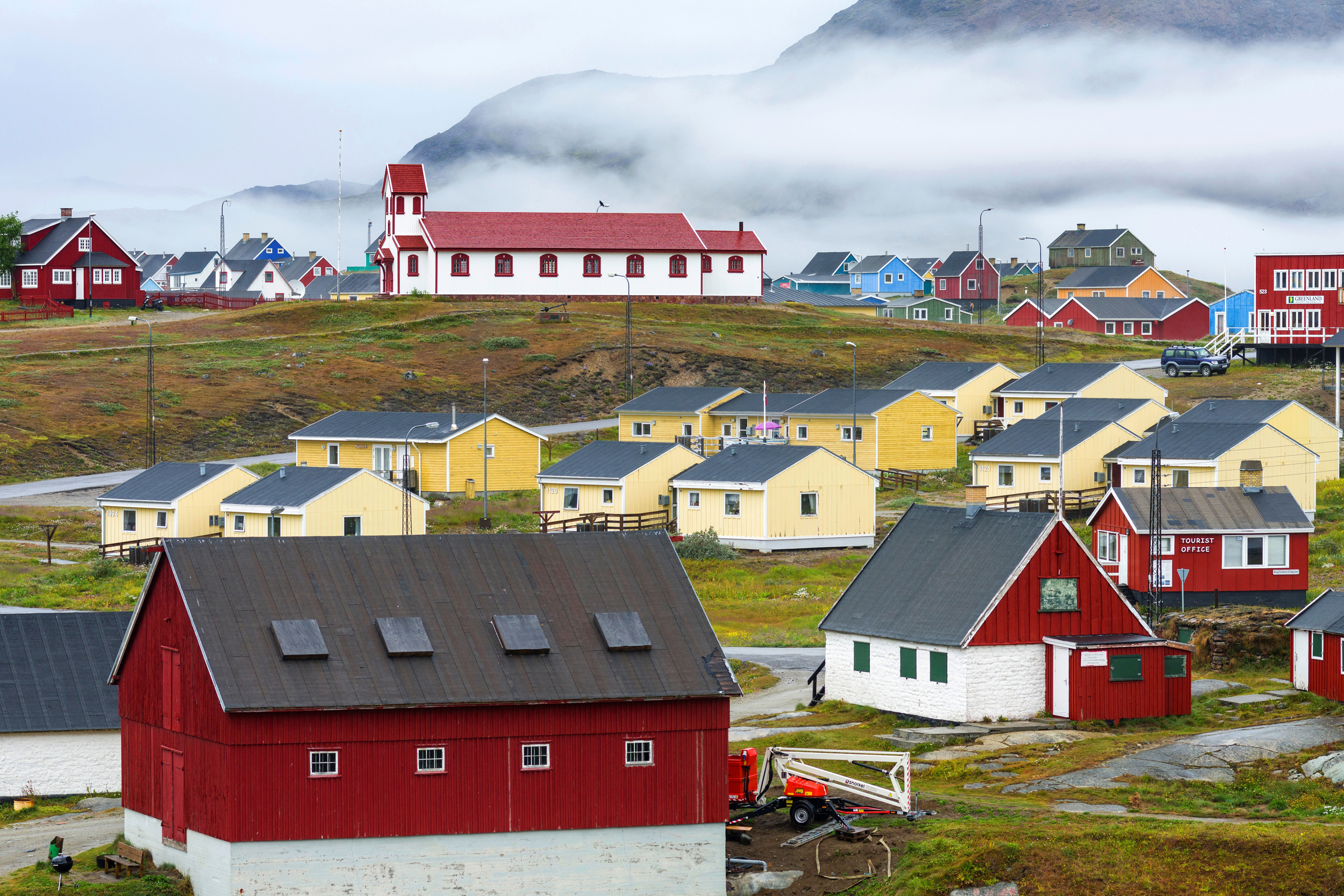 A view of the small Arctic town of Narsaq in southern Greenland, where Greenland Minerals arrived in 2007. Credit: Martin Zwick/REDA/Universal Images Group via Getty Images