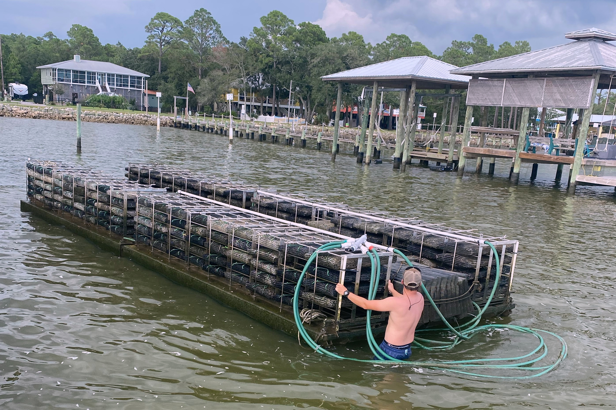 Andy Depaola plans to focus on expanding his use of Shellelevators to improve the profitability and sustainability of his oyster farm. Credit: Andy Depaola