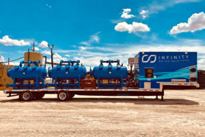 Infinity Water Solutions’ mobile unit is used to treat fracking wastewater. Credit: Courtesy of Infinity Water Solutions