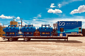 Infinity Water Solutions’ mobile unit is used to treat fracking wastewater. Credit: Courtesy of Infinity Water Solutions