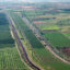 An aerial view of pecan orchards and alfalfa fields on the U.S.-Mexico border southeast of El Paso, Texas. Credit: Omar Ornelas