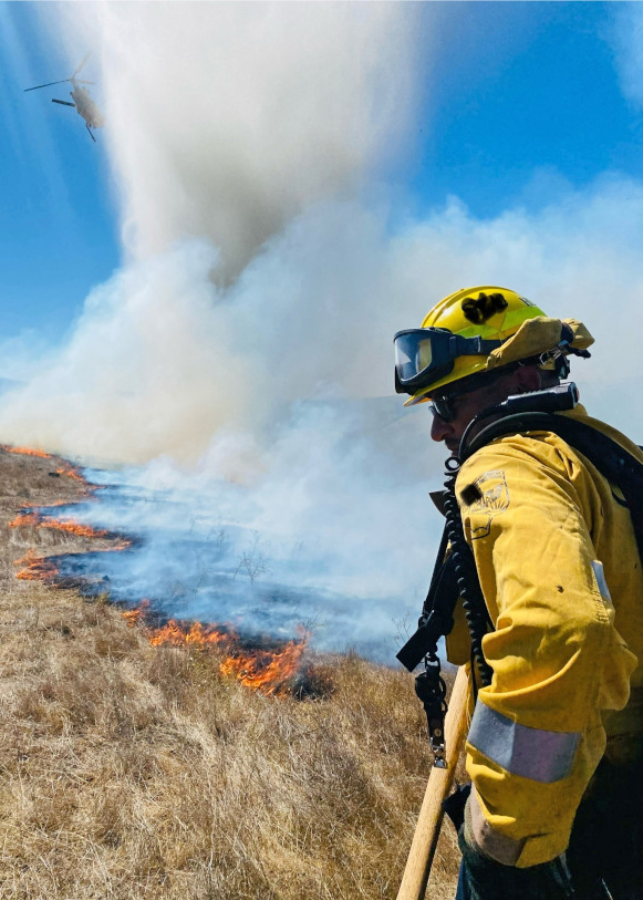 Eduardo says that incarcerated fire fighters face greater risk from the health effects of smoke inhalation if they don’t get access to the high-quality healthcare free firefighters receive. Credit: Courtesy of Eduardo Herrera Jr.