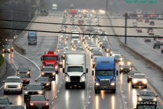 Maryland's climate action plans include reducing transportation-related emissions under the Advanced Clean Fleets program. Credit: Kevin Dietsch/Getty Images