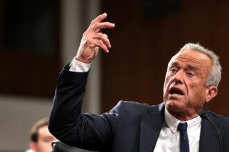 Robert F. Kennedy Jr., President Trump’s nominee for Secretary of Health and Human Services, testifies during his Senate Finance Committee confirmation hearing on Jan. 29 in Washington, D.C. Credit: Win McNamee/Getty Images