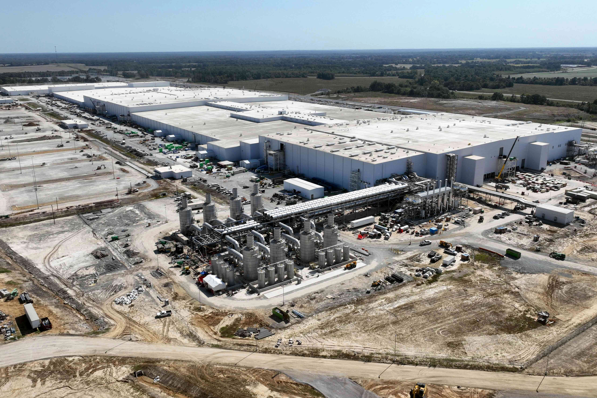 The construction site of BlueOval SK’s EV battery manufacturing facility in Stanton, Tenn. Credit: BlueOval SK