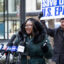 Nyla McCranie, a probational employee who was fired Friday from the Environmental Protection Agency, speaks Tuesday at a rally in Federal Plaza held to protest President Donald Trump’s targeting of the agency. Credit: Ashlee Rezin/Sun-Times