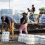 Volunteers hand out bottled water on Aug. 31, 2022, as Jackson, Miss. residents are left without safe drinking water after a treatment plant failed. Credit: Brad Vest/Getty Images