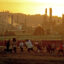 Youth soccer teams practice at Wilmington Waterfront Park in the shadow of a refinery in Los Angeles. Credit: Luis Sinco/Los Angeles Times via Getty Images