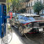 Electric vehicles connect to an EV charging station in New York City. Credit: Plexi Images/Universal Images Group via Getty Images