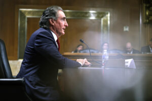 Former North Dakota Gov. Doug Burgum speaks during a confirmation hearing to become Interior Secretary on Jan. 16 in Washington, D.C. Credit: Alex Wong/Getty Images