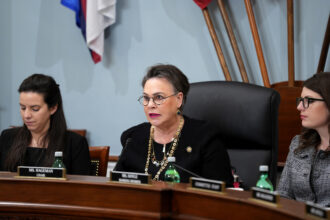 Rep. Harriet Hageman (R-Wyo.) leads an oversight hearing on the Marine Mammal Protection Act and the Endangered Species Act with a subcommittee of the U.S. House Committee on Natural Resources on Wednesday in Washington, D.C. Credit: U.S. House Committee on Natural Resources