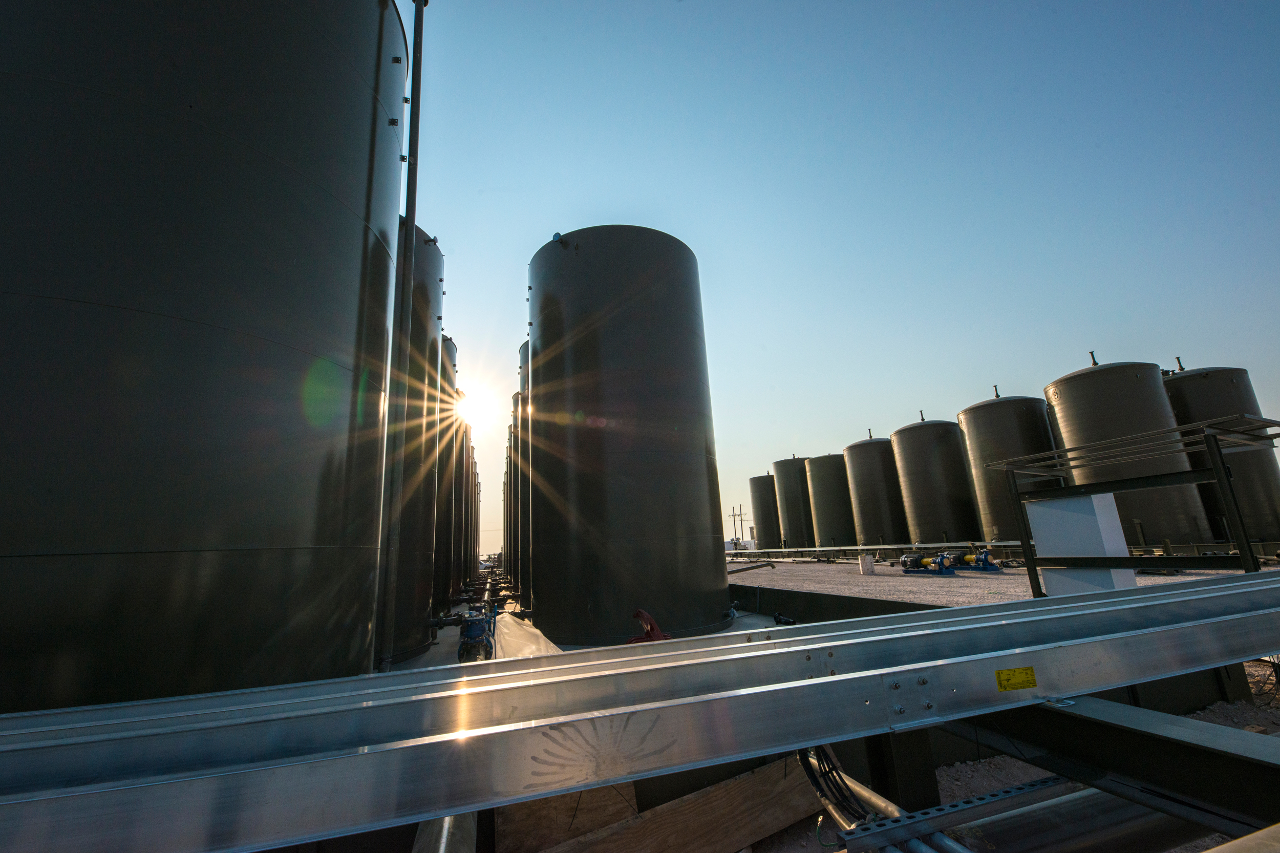 The development of a pipline system is seen in an oil field in the Permian Basin of New Mexico. Credit: Sherman Hogue/Bureau of Land Management, New Mexico