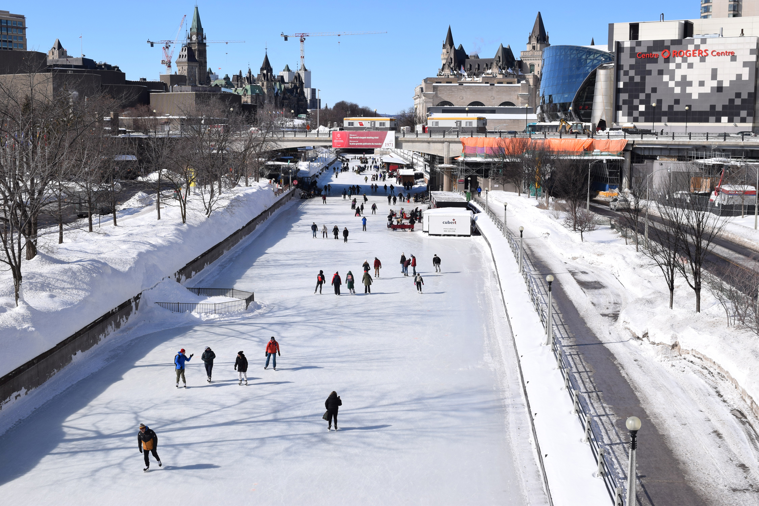 More than 1 million people skated on the Rideau Canal Skateway, the world's largest ice rink, in Ottawa this winter. Credit: Phil McKenna/Inside Climate News