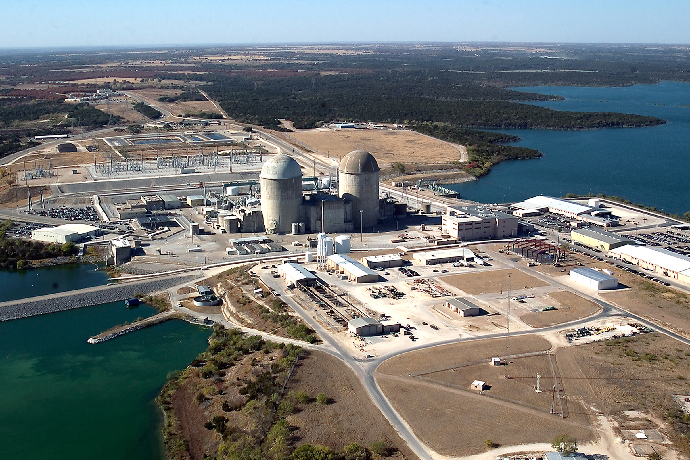 An aerial view of the Comanche Peak Nuclear Power Plant near Fort Worth, Texas. Credit: Nuclear Regulatory Commission