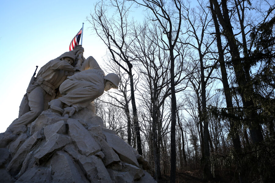 The entrance to the Marine Corps Base in Quantico, Va. Credit: Alex Wong/Getty Images