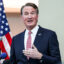 Virginia Gov. Glenn Youngkin gives a speech on Feb. 24 in McLean, Va. Credit: Valerie Plesch/The Washington Post via Getty Images