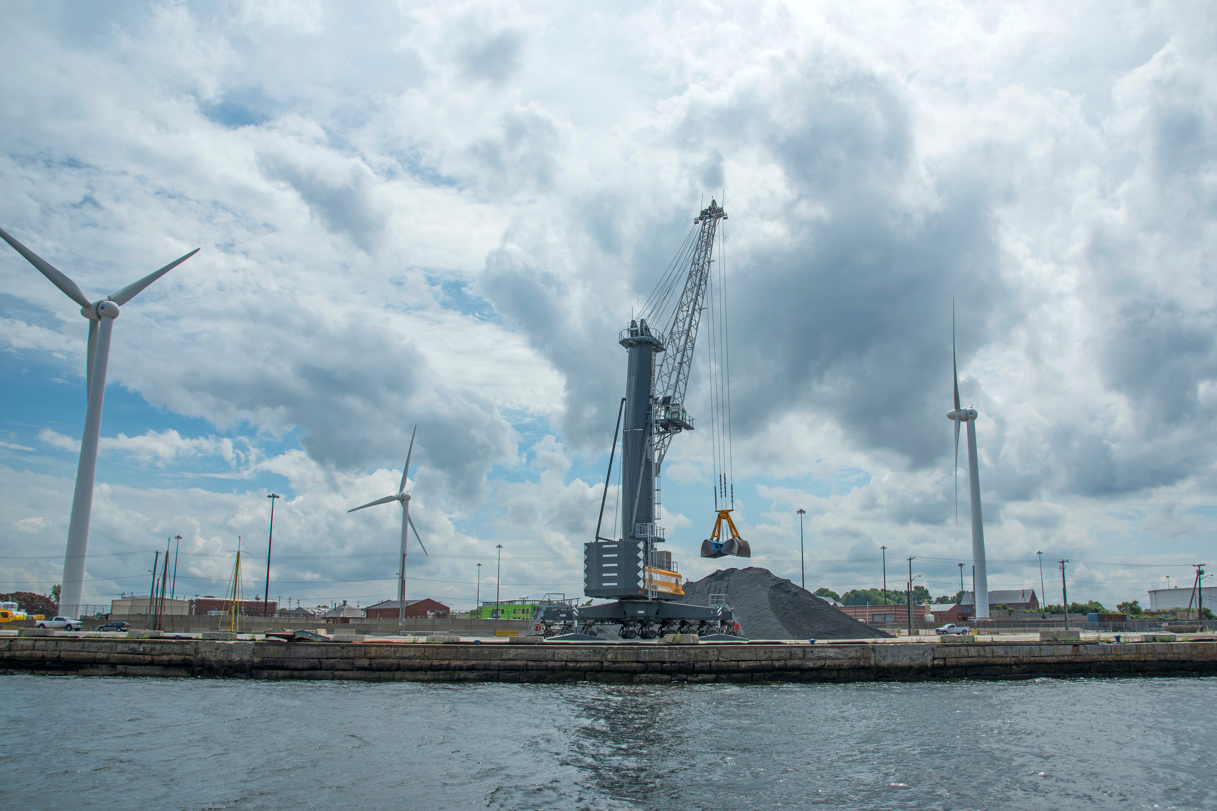 Roofing material is unloaded at the Port of Providence in Rhode Island. Credit: Rick Friedman/Corbis via Getty Images