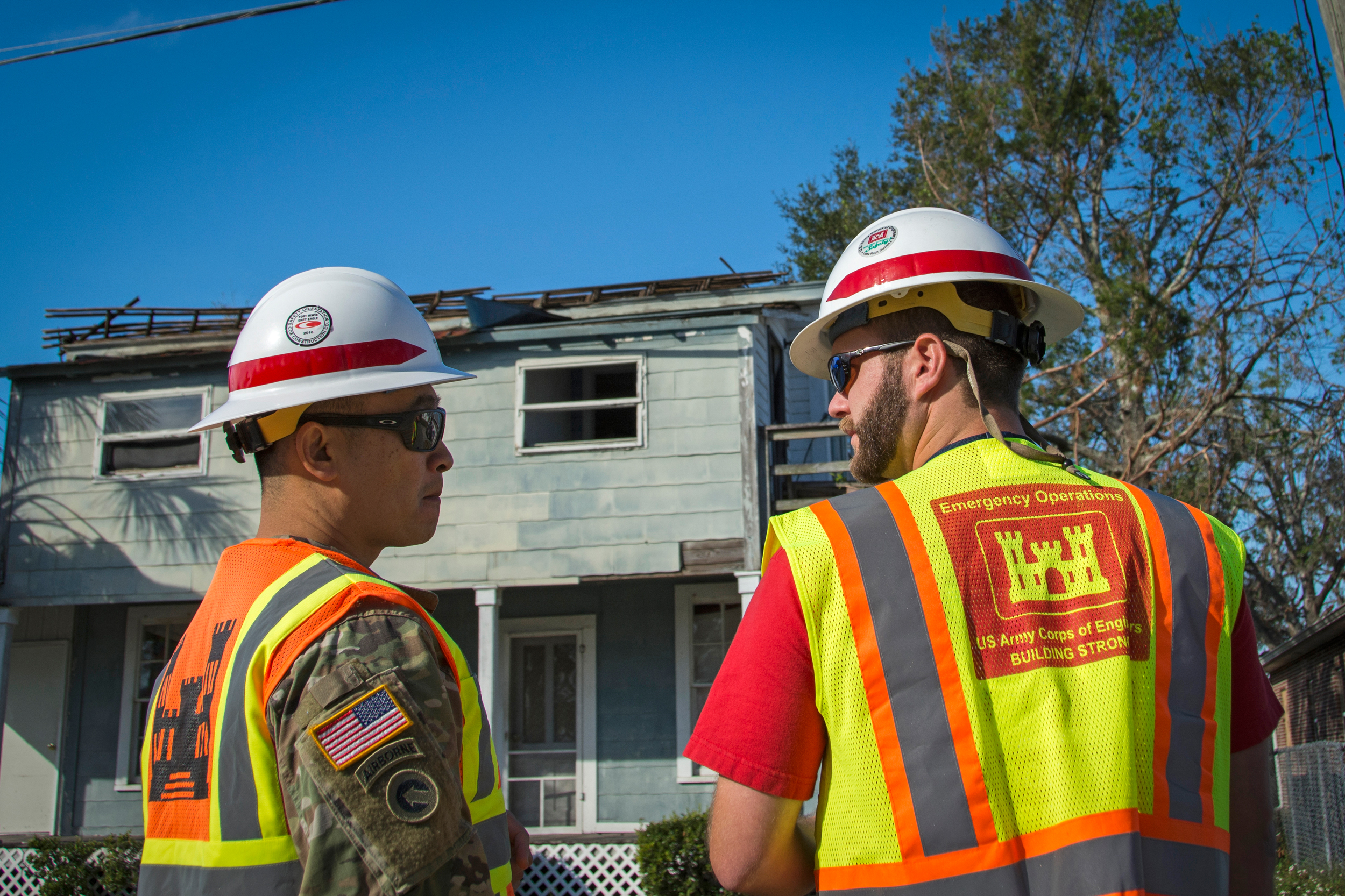 U.S. Army Corps of Engineers members survey damage in Panama City Beach, Fla. on Nov. 19, 2018 after Hurricane Michael hit the area. Credit: U.S. Army Corps of Engineers, Jacksonville District