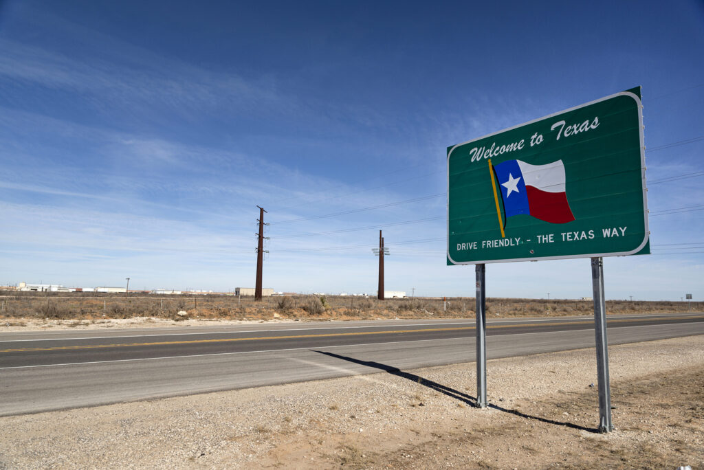 The Waste Control Specialists radioactive and hazardous waste storage site is seen just beyond the Texas-New Mexico border in Andrews, Texas. Credit: Eli Hartman/The Texas Tribune