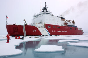 The U.S. Coast Guard Cutter Healy assists a NASA shipborne investigation into climate change in the Chukchi Sea of the Arctic Ocean in 2011. Credit: Kathryn Hansen/NASA