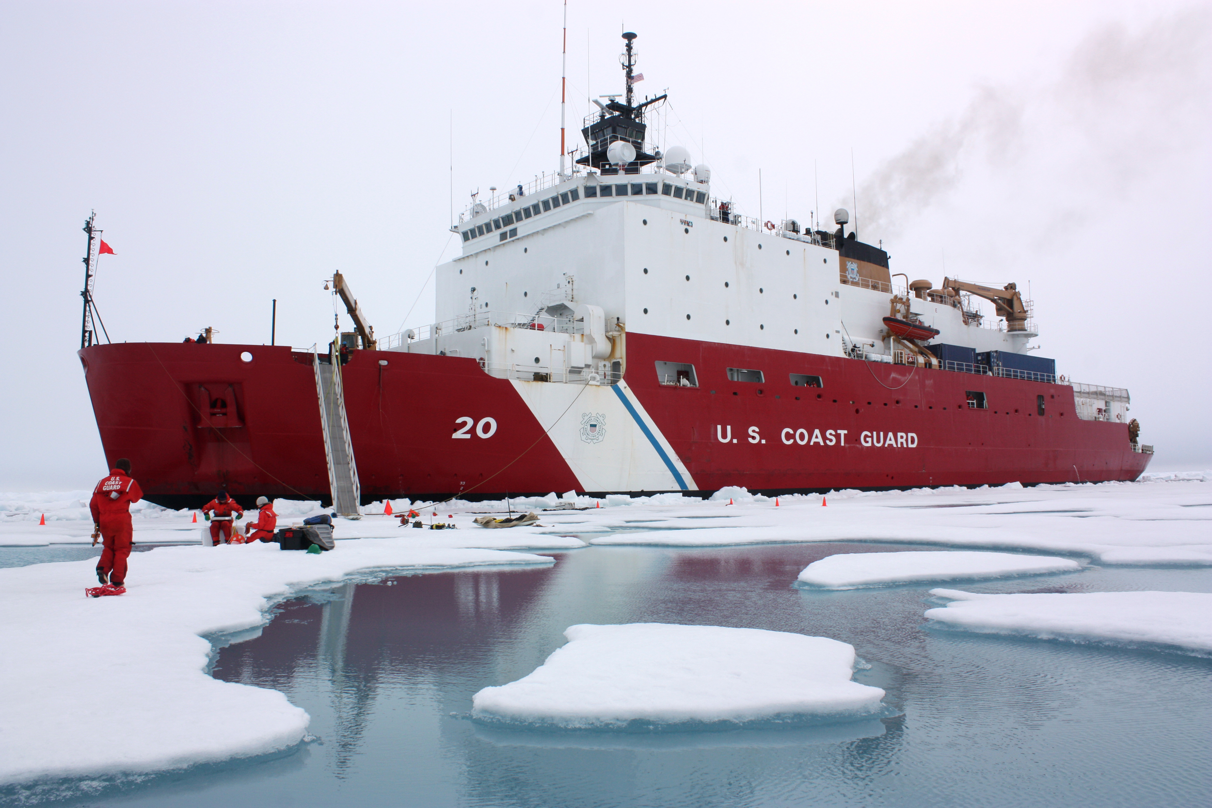 The U.S. Coast Guard Cutter Healy assists a NASA shipborne investigation into climate change in the Chukchi Sea of the Arctic Ocean in 2011. Credit: Kathryn Hansen/NASA