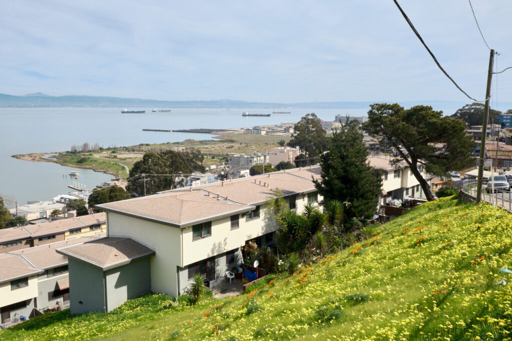 Hunters Point residents are concerned about the health effects of living near the contaminated Hunters Point Naval Shipyard, a federal Superfund site. The cleanup has lasted nearly four decades. Credit: Jason Winshell/San Francisco Public Press