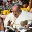 Pope Francis arrives for the welcoming ceremony of a World Youth Day gathering in Lisbon, where he urged young Catholics to focus on caring for the planet and fighting climate change, on Aug. 3, 2023. Credit: Marco Bertorello/AFP via Getty Images