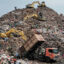 A truck unloads waste at the Bantar Gebang landfill in Bekasi, on the outskirts of Jakarta, Indonesia. Credit: Yasuyoshi Chiba/AFP via Getty Images