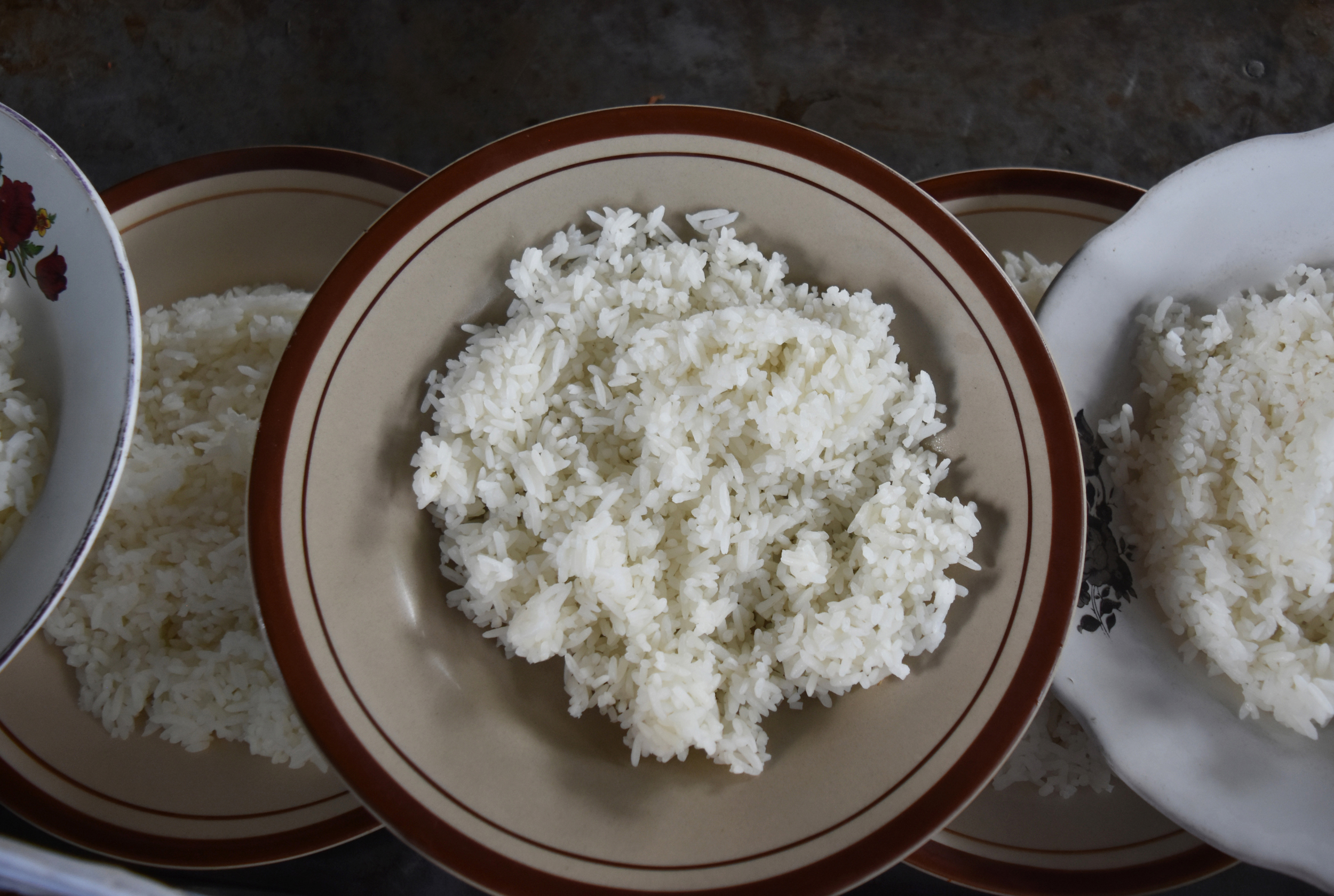 A package of white rice serves as a seafood sambal dish at a food stall in Malang, East Java, Indonesia, on January 16, 2025. Credit: Aman Rochman/NurPhoto/Getty Images
