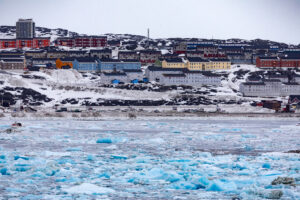 Melting ice is seen in the bay of Nuuk, Greenland, on March 10. Credit: Odd Andersen/AFP via Getty Images