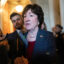 Sen. Susan Collins (R-Maine) talks with reporters at the U.S. Capitol on April 1 in Washington, D.C. Credit: Tom Williams/CQ-Roll Call, Inc via Getty Images