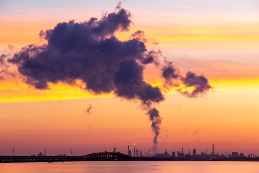 A view of Formosa Plastics’ Point Comfort complex, near the site of Exxon’s planned plant on the Gulf Coast of Texas. Credit: Dylan Baddour/Inside Climate News