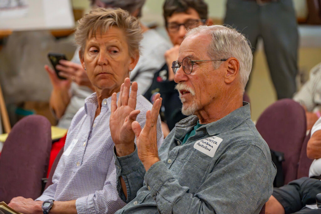 A member of Alabama Audubon expresses his concerns about the Homewood development. Credit: Lee Hedgepeth/Inside Climate News