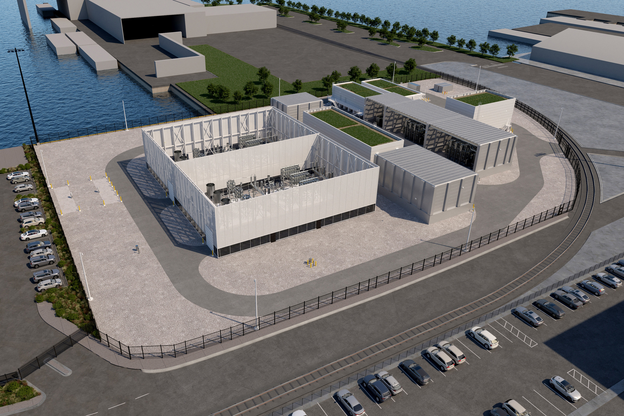 A rendering of the Empire Wind 1 Sunset Park Onshore Substation that will connect the energy to New York City’s grid. Credit: Equinor