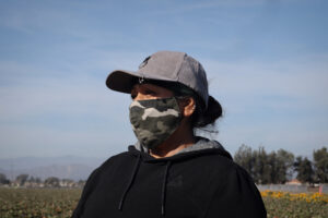 Adriana has been farming for over 20 years, migrating from Oaxaca, Mexico, to Oxnard, Calif. Adriana has suffered serious falls multiple times, and can feel her lungs weakening year by year. Credit: Rambo Talabong/Inside Climate News