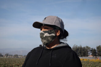 Adriana has been farming for over 20 years, migrating from Oaxaca, Mexico, to Oxnard, Calif. Adriana has suffered serious falls multiple times, and can feel her lungs weakening year by year. Credit: Rambo Talabong/Inside Climate News