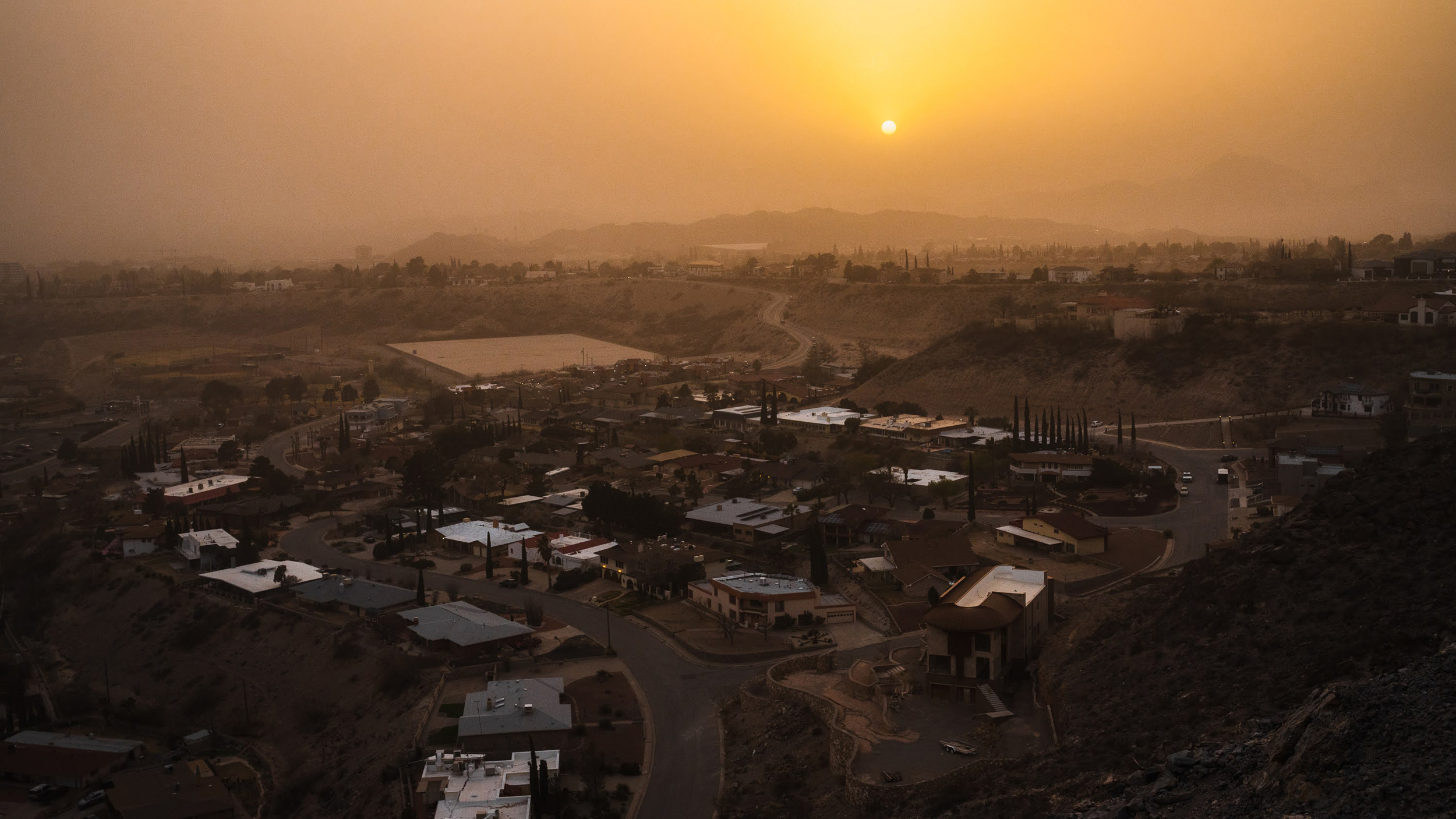 A dust storm blows through El Paso on March 7. Credit: Justin Hamel