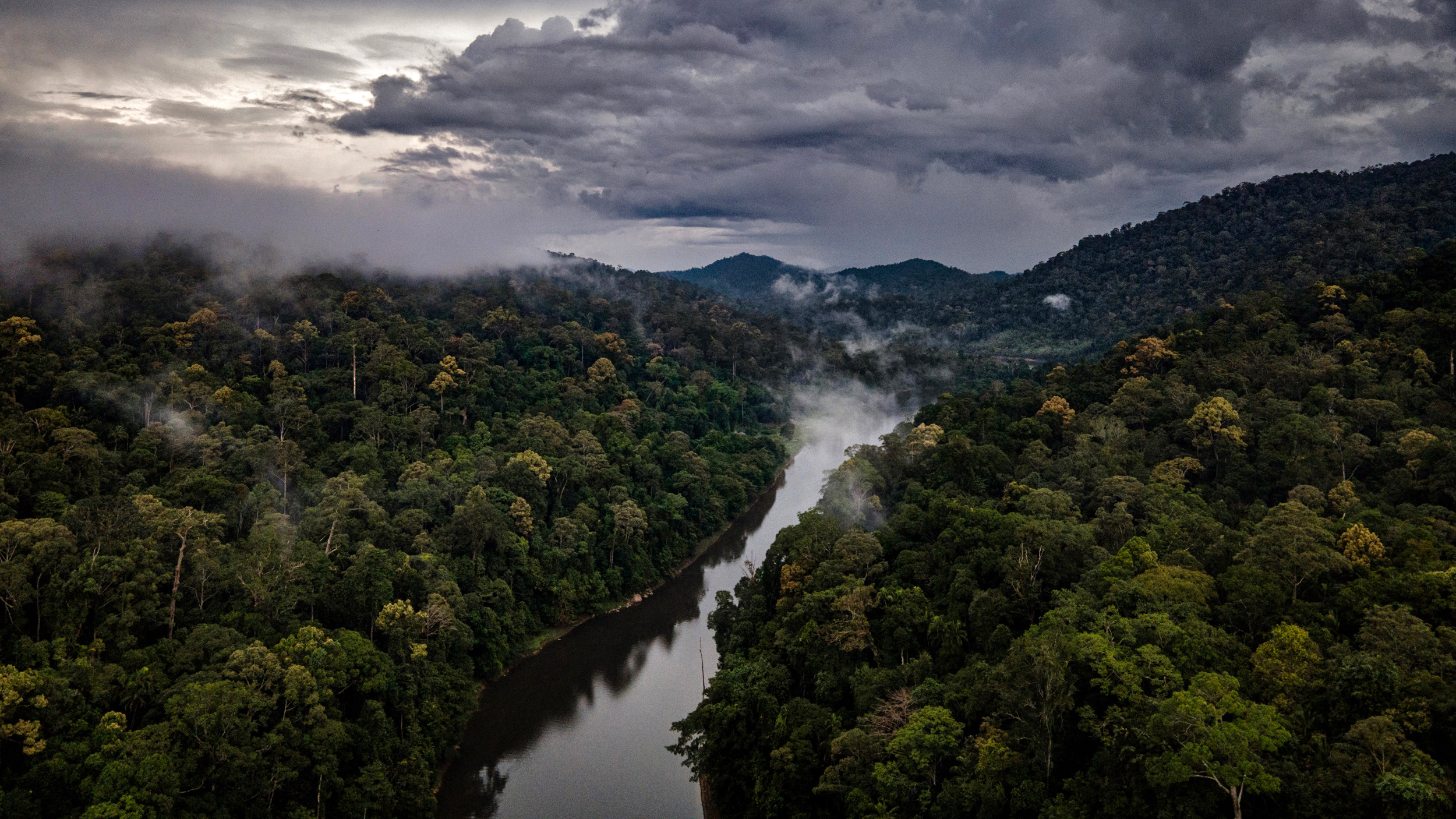 An aerial view of Royal Belum State Park, the ancestral homeland of the Jahai people.