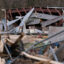 A building damaged by Hurricane Helene is seen on March 24 in Asheville, N.C. Communities in western North Carolina continue the recovery process more than six months after the storm. Credit: Sean Rayford/Getty Images